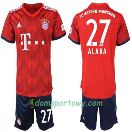 Koszulka Bayern Monachium Alaba 27 Dziecięcy Domowe Koszulki Piłkarskie 2018-2019 Krótki Rękaw